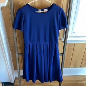 LuLaRoe Amelia dress w/pockets, Blue (somewhere between navy and royal), XL